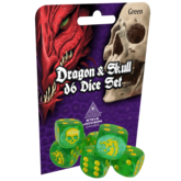 Dragon & Skull Dice Pack (Green Glitter)
