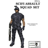 Paper Miniatures: SciFi Assault Squad Set