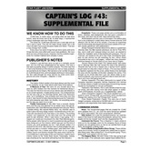Captain's Log #43 Supplement